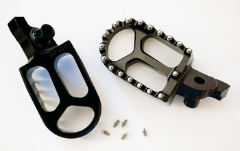 Podnóżek kierowcy suzuki rmz 250 '07-'09, rmz 450 '05-'07 kolor czarny (2szt) aluminiowy