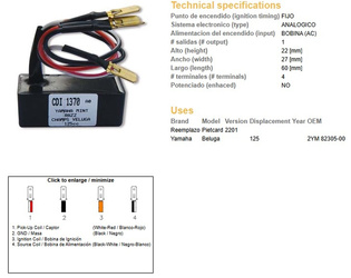 Dze moduł zapłonu cdi yamaha beluga 125 (2ym 82305-00)
