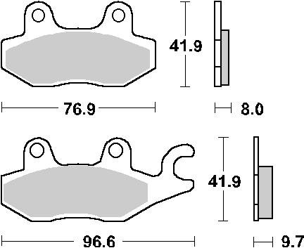 Klocki hamulcowe kh165/2 street ceramic kolor czarny