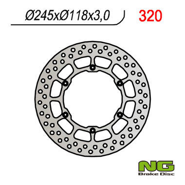 Tarcza hamulcowa przód yamaha yz/yzf/wrf (245x118x3) (6x6,5mm)