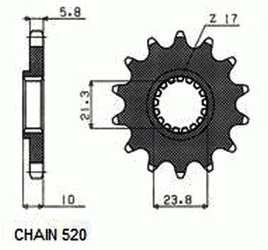 Zebatka Napedowa Sunstar Sunf3a3-13
