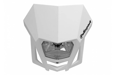 Polisport lampa przednia model lmx (żarówka halogenowa) kolor biały
