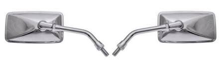 Lusterka motocyklowe chrom Prostokątne gwint M10 E9