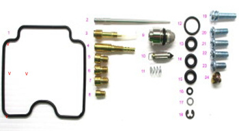 ZESTAW NAPRAWCZY GAŹNIKA YAMAHA YFM 400 KODIAK '01-'02 (26-1382)