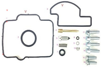 ZESTAW NAPRAWCZY GAŹNIKA HUSABERG TE 250/300 '11-'14, HUSQVARNA TC 125/250, TE 125/250/300 '14-'17, KTM EXC 250/300 '04-'05, SX 125/150 '09-'17,