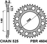 Zębatka tylna 4604 42 c45 husqvarna nuda 900r 12 (łańc. 525)
