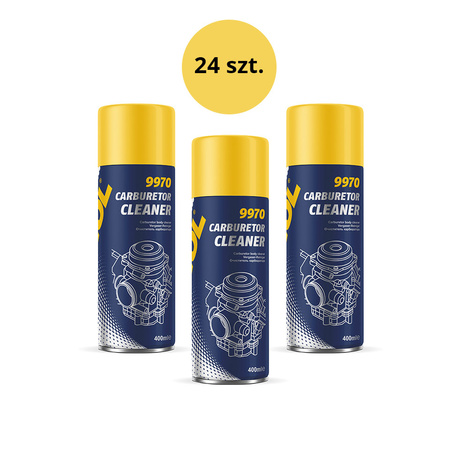 CARBURETOR CLEANER 400ML - SPRAY DO CZYSZCZENIA GAŹNIKA (9970) - KARTON 24 SZTUKI (PAKIET)