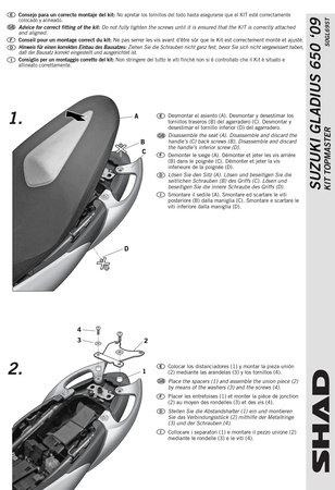 Stelaż kufra tylnego Shad do Suzuki Gladius 650 (09-14)