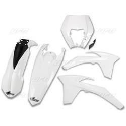 Komplet plastików ktm exc/excf '12-'13 z osłoną lampy kolor biały (kt521e047)