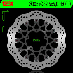 Tarcza hamulcowa przód triumph tiger 800 '10-'18, tigr 1215 '12-'17 (305x82,5x5) (5x10,5mm) wave