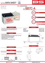 Bs akumulator bb7c-a (yb7c-a) 130x90x114 obsługowy - elektrolit osobno (85a) (6) ue2019/1148