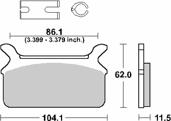 Klocki hamulcowe kh201 street ceramic kolor czarny