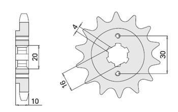 Zębatka przednia 720 14 cagiva 125 mito/freccia
