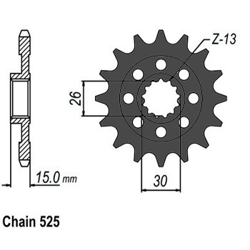 Zebatka napedowa sunstar sunf432-16