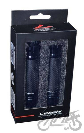 Manetki motocyklowe czarne na kierownicę 22 mm