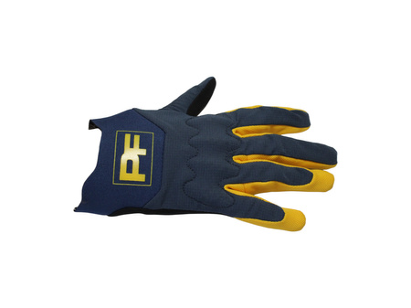 Rękawice Motocyklowe Power Force Enduro Cross Quad Spandex Granatowo Żółte L