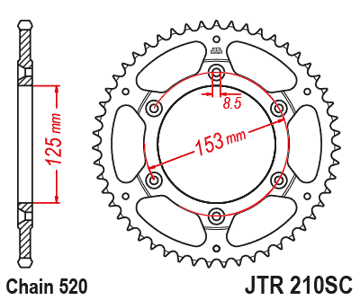 Zebatka Napędzana Jt Jtr210.48sc