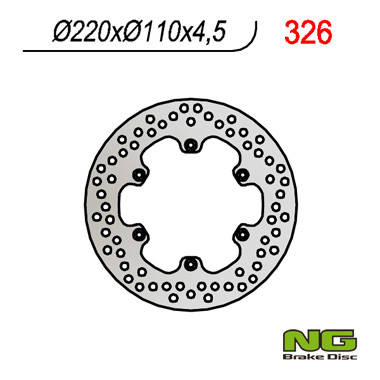 Tarcza hamulcowa tył aprilia 125/350/600/650 (220x110x4,5)
