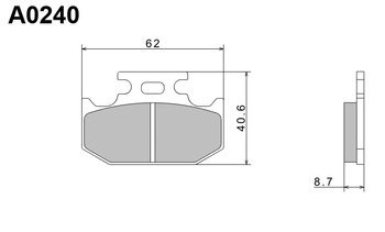 NISSIN KLOCKI HAMULCOWE KH152 PREMIUM SEMI-METALLIC (SPIEK METALICZNY) (ECE R90) (MADE IN JAPAN) (2P-227NS)