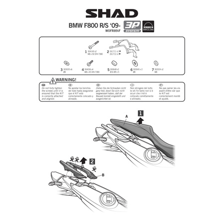 Stelaż do kufrów bocznych Shad 3P do BMW F800-R