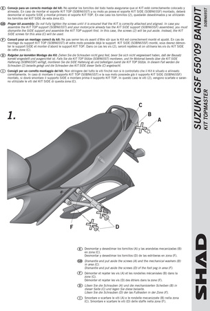 Stelaż kufra tylnego Shad do Suzuki Bandit