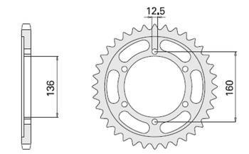 Zębatka tylna 500 40 kawasaki gpz100 rx 86-88 (506-40) (łańc.630) (jtr506.40)