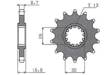 Zębatka przednia 347 15 honda cbr 1000rr, cbf 1000 '06-'16 (jtf333.15) (łańc. 530) (34715jt)