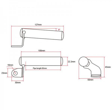 Uchwyt do mocowania Gps pod Lusterko Lewe Unit