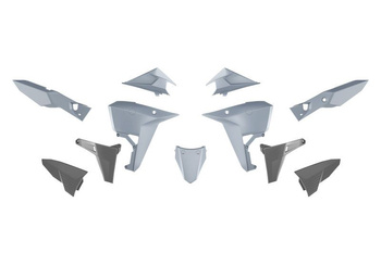 KOMPLET PLASTIKÓW (REVOLUTION) (BEZ PRZEDNIEGO BŁOTNIKA) KOVE X PRO / RALLY 800 '24-'25 KOLOR SZARY / CZARNY