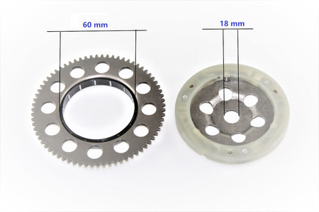 Sprzęgło jednokierunkowe rozrusznika 13 mm z łożyskiem Minarelli Yamaha