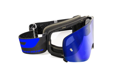 Gogle pg3205-181 magnet kolor czarny matt (szyba pg3218-104 niebieska lustrzana antiscratch, no fog, anti uv) - - std cena 319,50