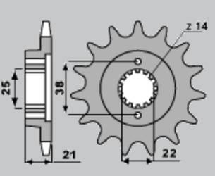 Zębatka przednia 2079 15 cagiva elefant 90 i.e. 93-97 (4013-15)