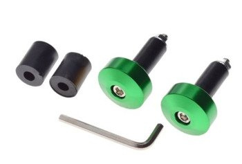 Końcówki kierownicy motocykla zielone