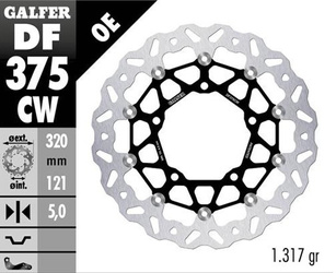TARCZA HAMULCOWA PRZÓD SUZUKI GSX 1300R HAYABUSA '21- (WAVE FLOATING) (320X80X6MM)