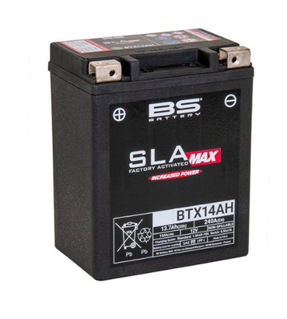 Bs akumulator btx14ah max (fa) (ytx14ah-bs) 12v 13ah 134x89x166 bezobsługowy - zalany (zwiększony prąd rozruchowy) (240a) (4)