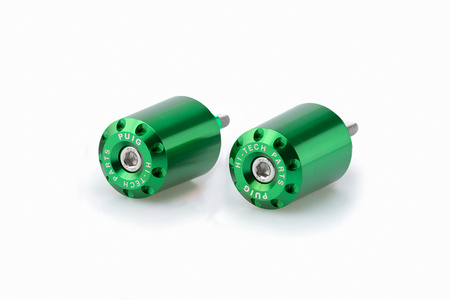 Ciężarki / końcówki kierownicy długie puig do kawasaki z650 17-22 zielone