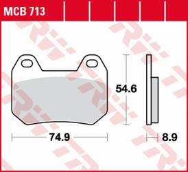 Klocki hamulcowe kh304 organic bmw k 1200lt '98-'09, r 1200cl '03-'05 tył