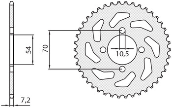 Zębatka tylna 4304 42 honda cbr 125 '04-'10 (jtr1206.42) (łańc. 428) (430442jt)