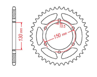ZĘBATKA TYLNA 236 46 HONDA NX 650 '95-'01, YAMAHA XJ 6 '09-'15 (JTR305.46)* (ŁAŃC. 520) - PATRZ RÓWNIEŻ 430946 (JTR245/3.46)