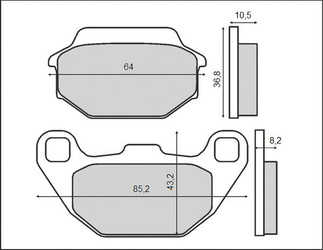 Klocki hamulcowe kh305 kymco/sym (ft 3049)