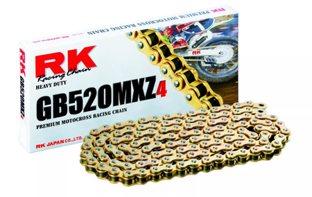ŁAŃCUCH NAPĘDOWY (MOTOCROSS) 420MXZ4-120 ZAPINKA (CL) W ZESTAWIE KOLOR ZŁOTY (POJEMNOŚĆ: DO 150 CCM) (22,2 KN)