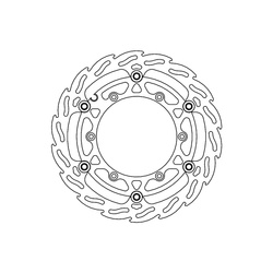 Tarcza pływająca przód 270mm flame (aluminiowy środek) beta 250/300/350/390/400/430/450/480/498/500 rr '13-'20