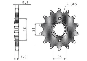 Zębatka przednia 575 15 yamaha xt 600 '83-'86, tt600, xt550 (jtf575.15) (łańc. 520) (57515jt)