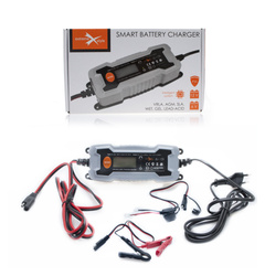 ŁADOWARKA INTELIGENTNA DO AKUMULATORÓW MOTOCYKLOWYCH, SAMOCHODOWYCH, SKUTEROWYCH I QUAD Z AKCESORIAMI 6V/12V VVRLA, AGM, VLA, SLA, EFB, WET, GEL, LEAD-ACID (EL)
