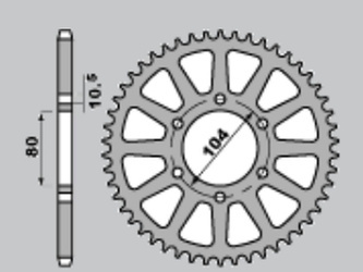 Zębatka tylna 478 40 kawasaki zx6r (05-13), z750 (jtr478.40) (łańc. 520)