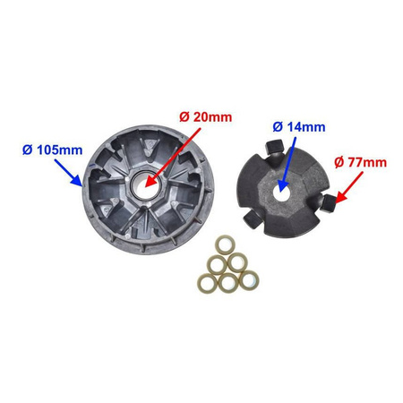 Wariator do Sym Orbit 4T Zipp Peugeot Euro 4 4T