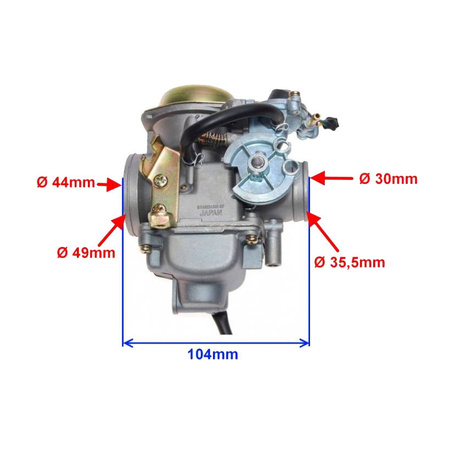 Gaźnik ATV 250 Wersja 1 Kod silnik - 172 mm