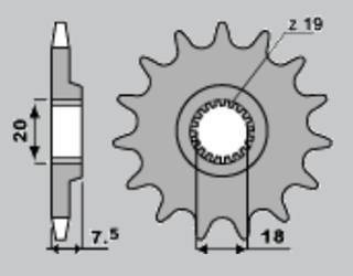 Zębatka przednia 340 13 honda cr 125 '87-'03 (jtf326.13)
