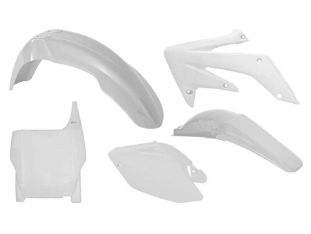 Komplet plastików honda crf 250r 04-05 kolor biały (z tablicą) (ho104e041)