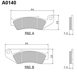 NISSIN KLOCKI HAMULCOWE KH125 PREMIUM SEMI-METALLIC (SPIEK METALICZNY) (ECE R90) (MADE IN JAPAN) (2P-215GS)